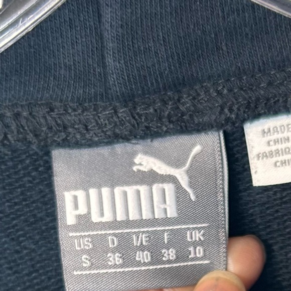 Puma Men’s Black Cotton Poly Blend Sweatshirt Long Sleeve Sweater Size S - Picture 4 of 10